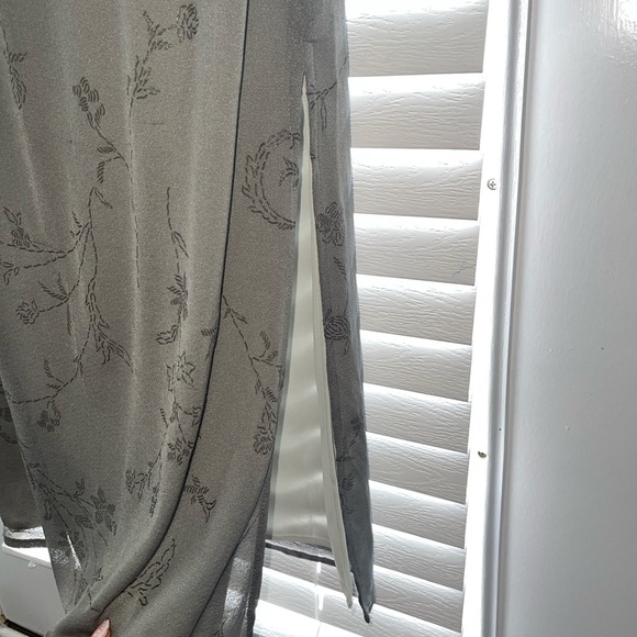 Y2K Vintage Norton McNaughton Olive Green Floral Maxi Skirt - Picture 4 of 8